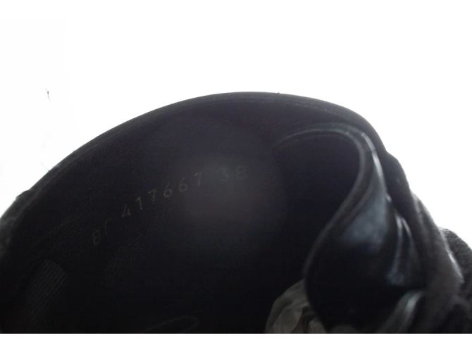 Saint Laurent, Stivaletti in pelle nera con lacci Nero - vista 8