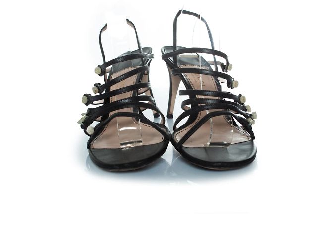 Sandali neri con cinturino Gucci con bottoni Gucci - vista 5