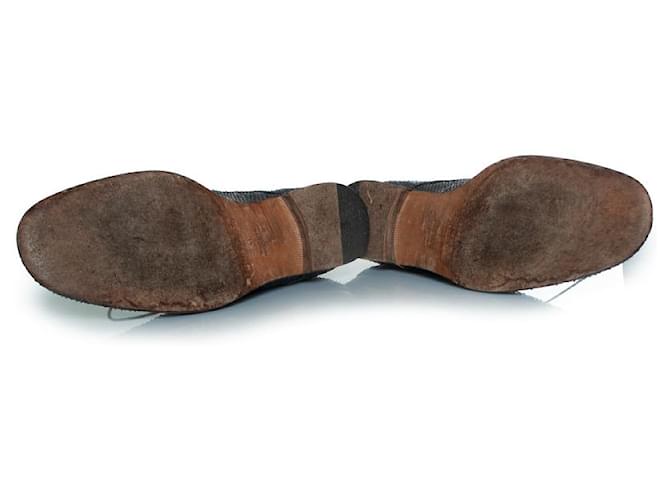 Autre Marque Maison Margiela, scarpe stringate in pitone grigio - vista 7