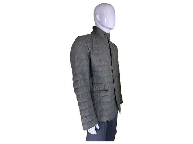 Herno Grüne Leinen Daunenjacke - Ansicht 4