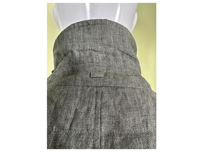 Herno Grüne Leinen Daunenjacke - Ansicht 6
