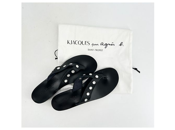 K JACQUES Sandali T.EU 36 Pelle Nero - vista 7