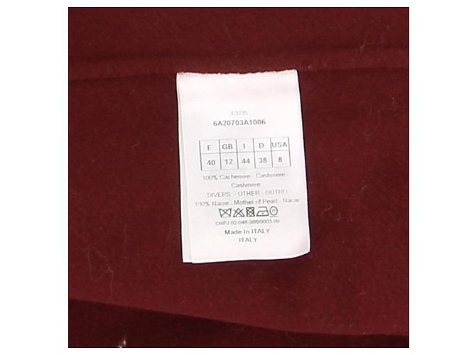 Abrigos Dior T.FR 40 Cachemira Roja - vista 6