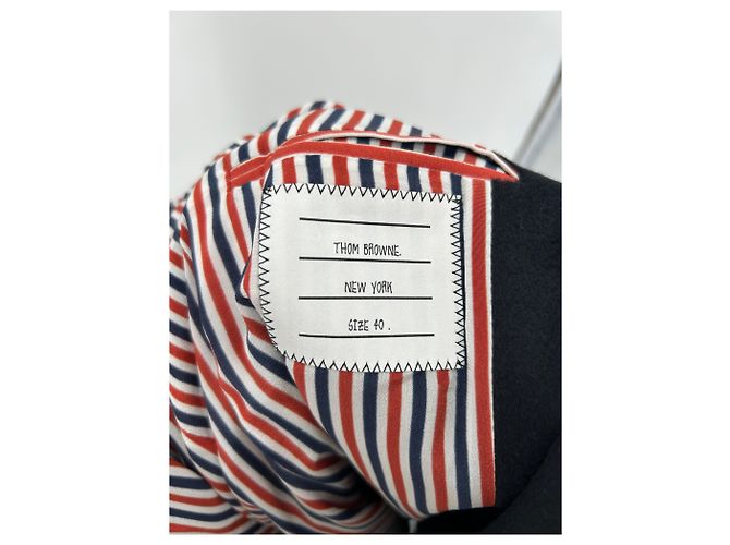 Abrigos Thom Browne T.FR 40 Lana Negro - vista 6