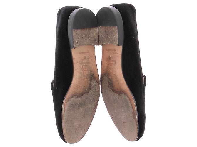 STUBBS & WOOTTON  Flache Schuhe T.US 9 Samt Schwarz - Ansicht 3