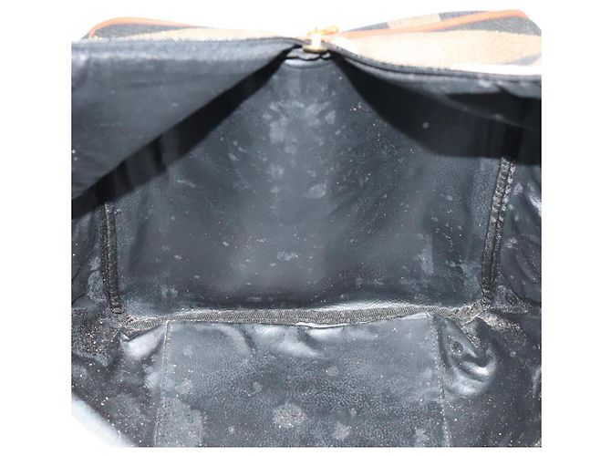 Pequin Borsa Boston in tela Pecan FENDI 2 in 1 marrone nero oro Auth ep6281 D'oro - vista 22