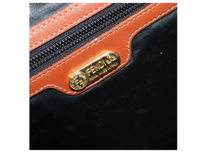 Pequin Borsa Boston in tela Pecan FENDI 2 in 1 marrone nero oro Auth ep6281 D'oro - vista 23