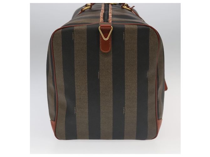 Pequin Borsa Boston in tela Pecan FENDI 2 in 1 marrone nero oro Auth ep6281 D'oro - vista 4