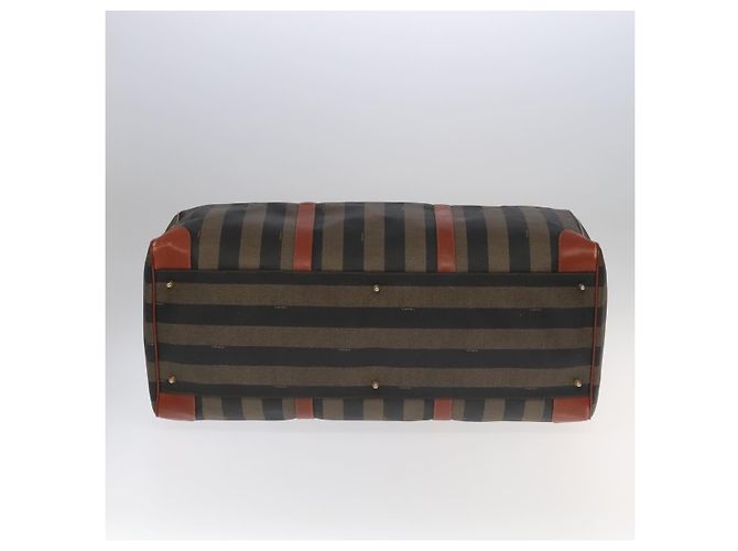 Pequin Borsa Boston in tela Pecan FENDI 2 in 1 marrone nero oro Auth ep6281 D'oro - vista 5