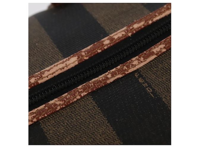 Pequin Borsa Boston in tela Pecan FENDI 2 in 1 marrone nero oro Auth ep6281 D'oro - vista 9