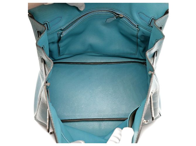 Hermès Birkin 35 Blu Jean Capra - vista 4