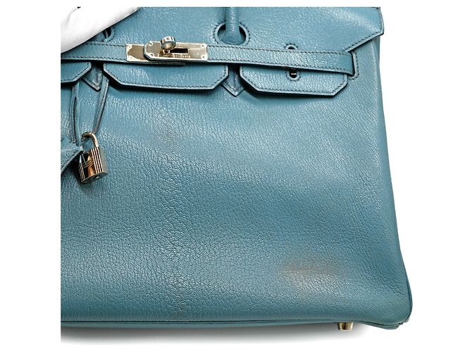 Hermès Birkin 35 Blu Jean Capra - vista 5