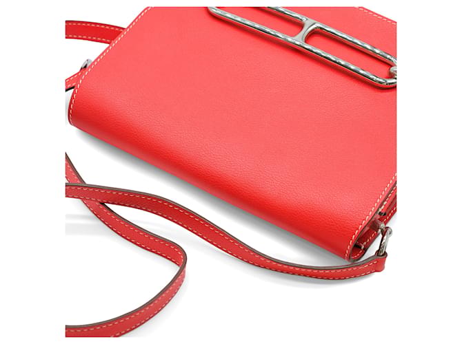 Borsa a Spalla Hermès Roulis Rosso - vista 3