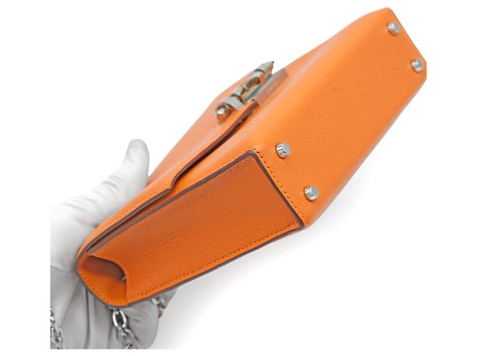 Borsa Mini Verrou Chaine Hermès Arancione - vista 3