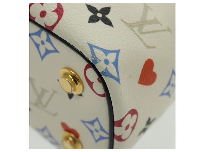 LOUIS VUITTON Monogram Game On Vanity PM Borsa a Mano Bianca M57458 LV Auth 95384SA Bianco - vista 15