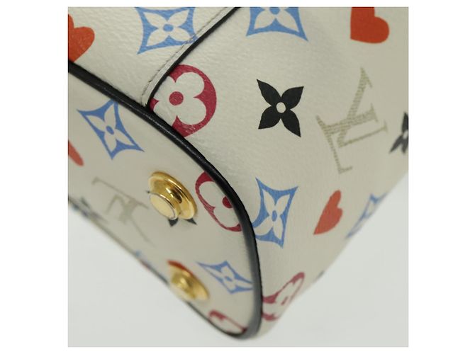 LOUIS VUITTON Monogram Game On Vanity PM Borsa a Mano Bianca M57458 LV Auth 95384SA Bianco - vista 17
