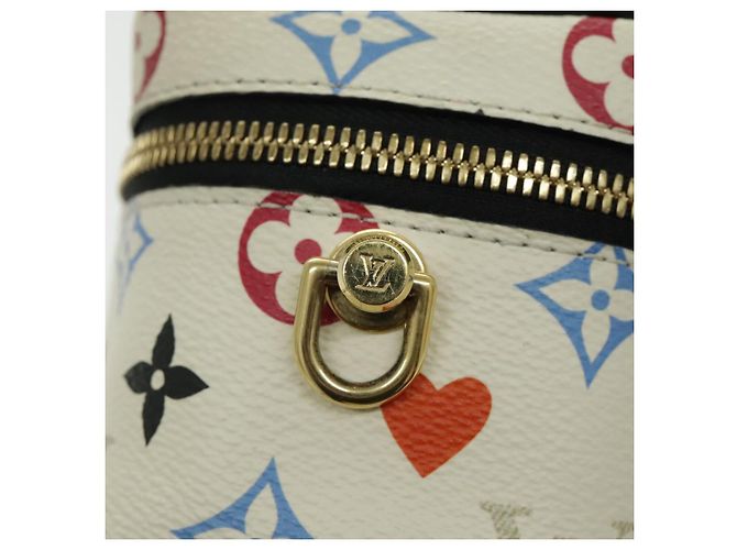LOUIS VUITTON Monogram Game On Vanity PM Borsa a Mano Bianca M57458 LV Auth 95384SA Bianco - vista 18