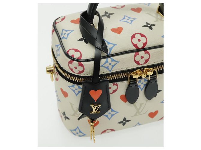 LOUIS VUITTON Monogram Game On Vanity PM Borsa a Mano Bianca M57458 LV Auth 95384SA Bianco - vista 20