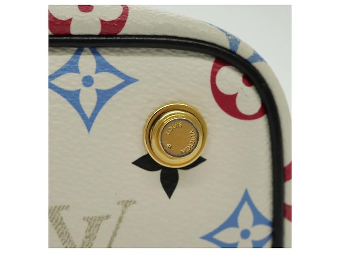 LOUIS VUITTON Monogram Game On Vanity PM Borsa a Mano Bianca M57458 LV Auth 95384SA Bianco - vista 6