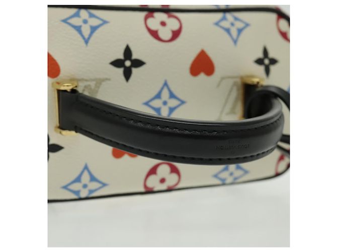 LOUIS VUITTON Monogram Game On Vanity PM Borsa a Mano Bianca M57458 LV Auth 95384SA Bianco - vista 8
