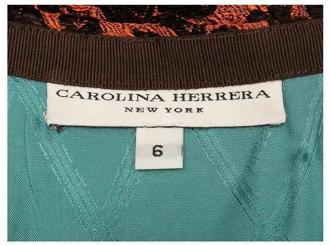 FALDA CAROLINA HERRERA T.US 6 Sintético Naranja - vista 4