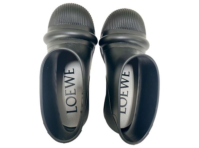 Loewe Knöchelregenstiefel aus schwarzem Gummi - Ansicht 2