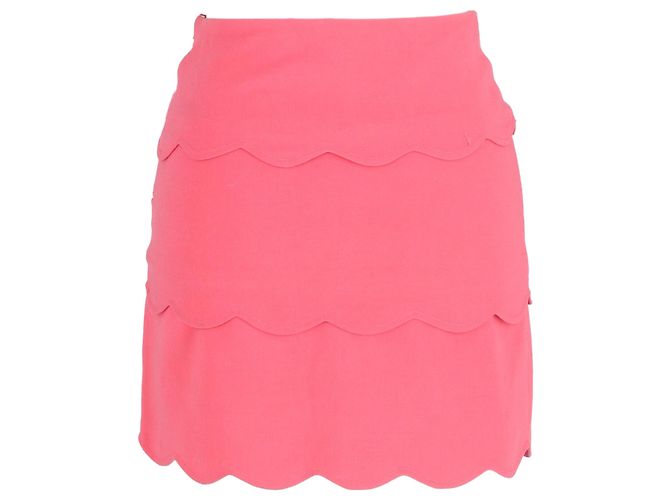 Sandro Paris Rüsch Minirock aus rosa Polyester Pink - Ansicht 3