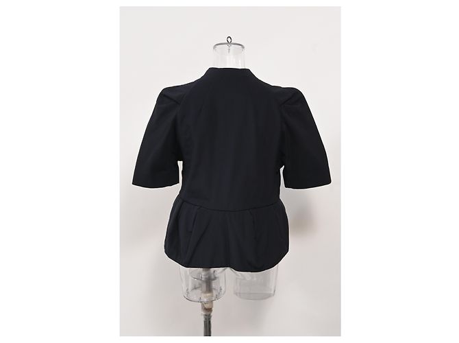 Giacca da sera peplum Marni in seta blu navy - vista 4