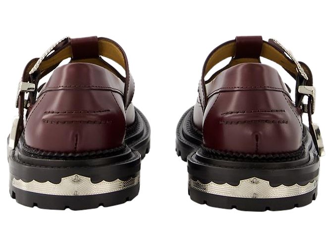 Aj1278 Mocasines - Toga Pulla - Cuero - Burdeos Roja - vista 3