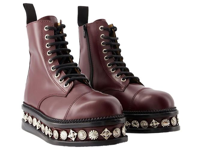 Botas Aj1287 - Toga Pulla - Cuero - Burdeos Roja - vista 2