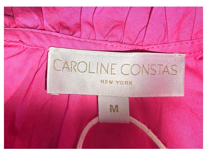 Autre Marque Vestido mini con volantes en algodón rosa Caroline Constas - vista 10