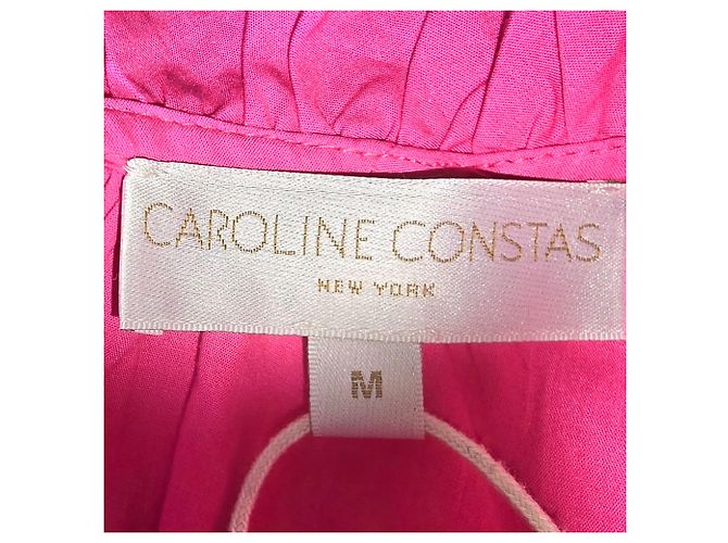 Autre Marque Vestido mini con volantes en algodón rosa Caroline Constas - vista 4
