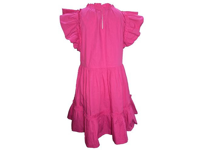Autre Marque Vestido mini con volantes en algodón rosa Caroline Constas - vista 6