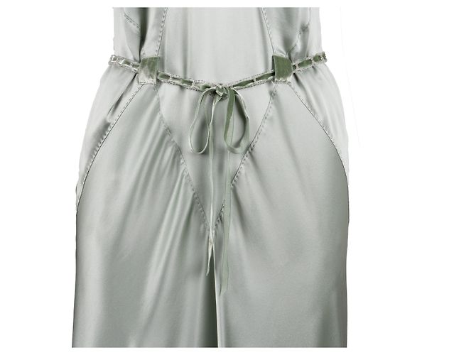 Moschino Perlen V-Ausschnitt Kleid - 2000er Grün - Ansicht 2
