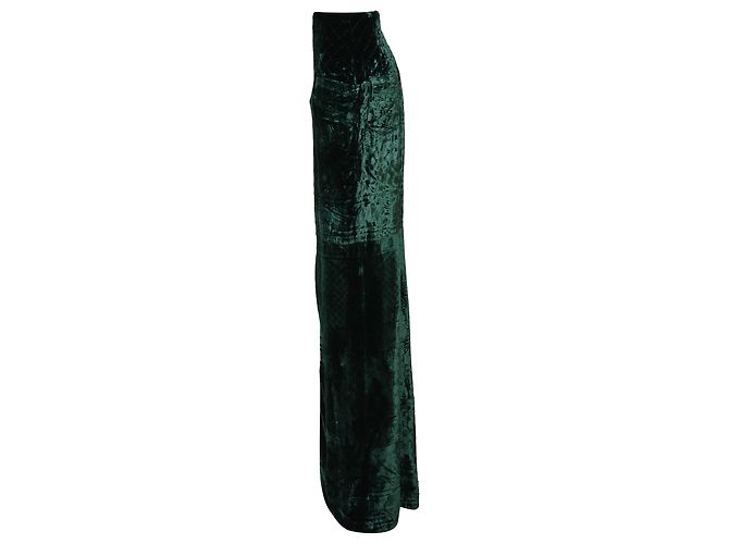 Gonna Maxi Balmain in Velluto Verde - vista 2