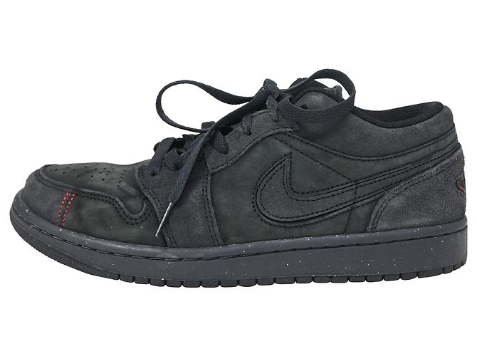 Tênis Nike Air Jordan 1 Low SE Craft em couro preto - vista 3