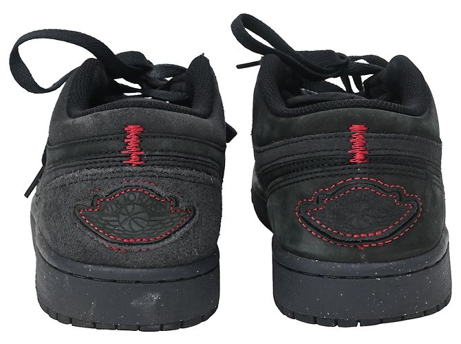 Tênis Nike Air Jordan 1 Low SE Craft em couro preto - vista 5