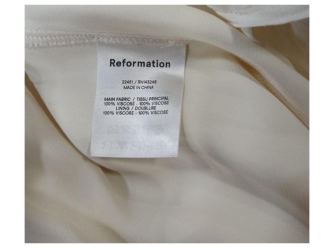 Abito Maxi Winslow di Reformation in Viscosa Bianca Bianco - vista 11