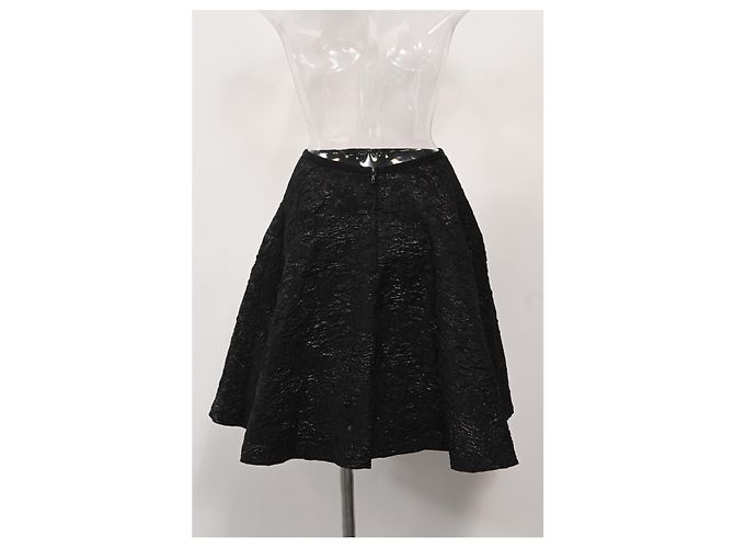 Falda A-Line de jacquard negro de poliéster de Lanvin - vista 4