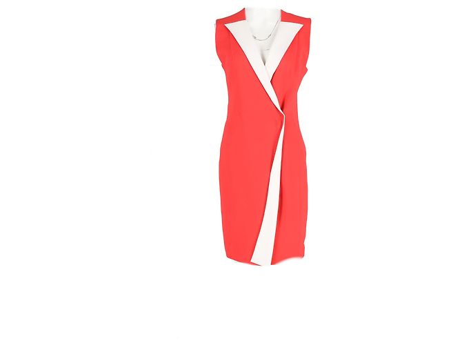 Autre Marque Robe Mini Gilet Emilia Wickstead en polyester rouge et blanc - vue 4