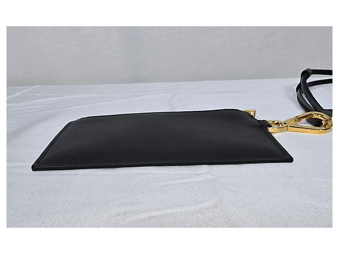Tom Ford Cardholder with Lanyard in Black Leather - view 11