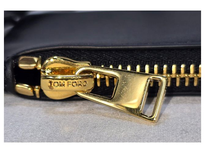 Tom Ford Cardholder with Lanyard in Black Leather - view 12