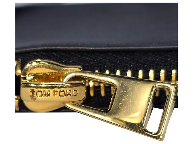 Tom Ford Cardholder with Lanyard in Black Leather - view 4