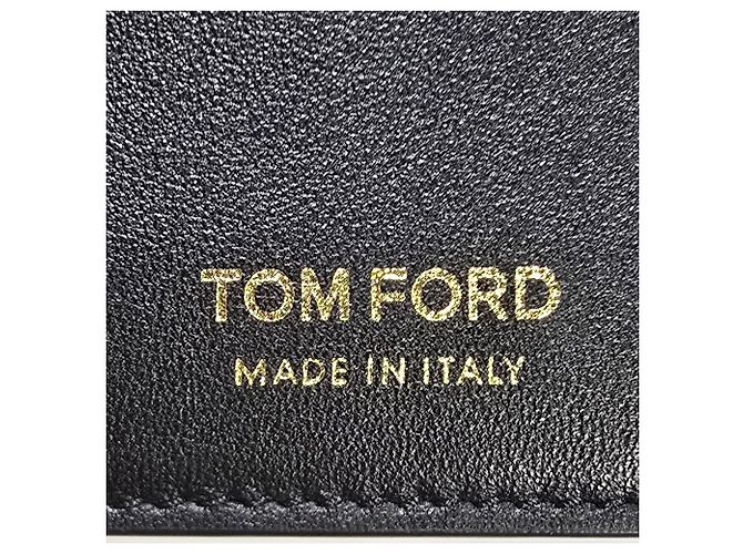 Tom Ford Cardholder with Lanyard in Black Leather - view 5
