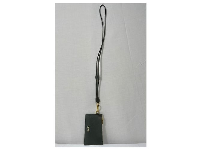 Tom Ford Cardholder with Lanyard in Black Leather - view 9
