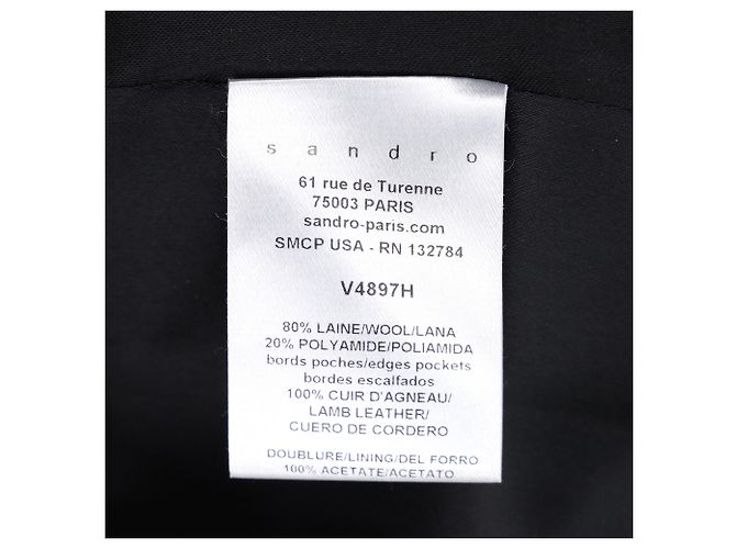 Blazer duplo Sandro Paris com bolsos em lã verde - vista 5