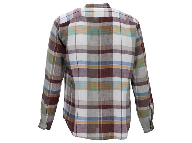 Camicia a quadri con bottoni Missoni in lino multicolore - vista 3