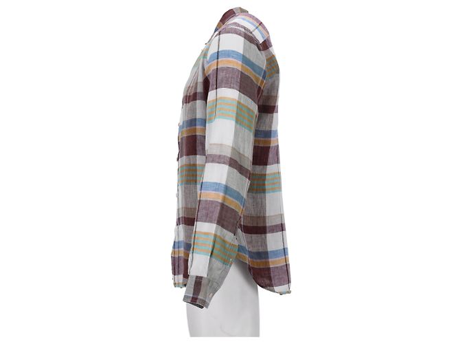Camicia a quadri con bottoni Missoni in lino multicolore - vista 6