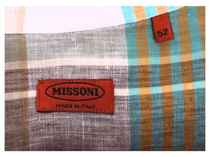 Camicia a quadri con bottoni Missoni in lino multicolore - vista 8