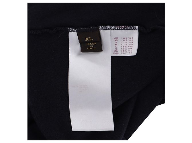 Navyblaue Baumwoll-Hoodie mit Lederlogo-Patch von Louis Vuitton Marineblau - Ansicht 5